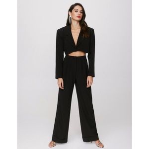 Cropped blazer and pant set